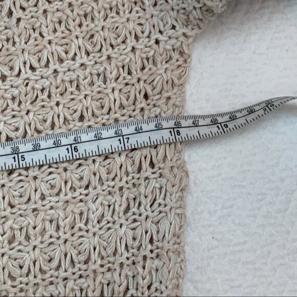 𝅺anthropologie💕ruby Moon Blush Open Weave Long Sleeve Sweater Size S - Picture 6 of 9